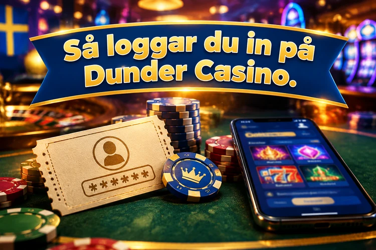 Så loggar du in på Dunder Casino